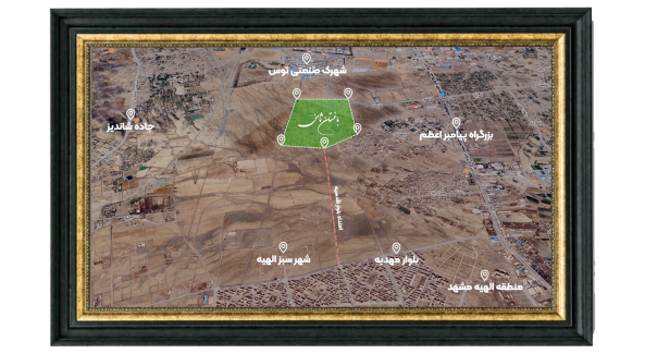 نقشه باغستان ثامن اراضی چاه خاصه